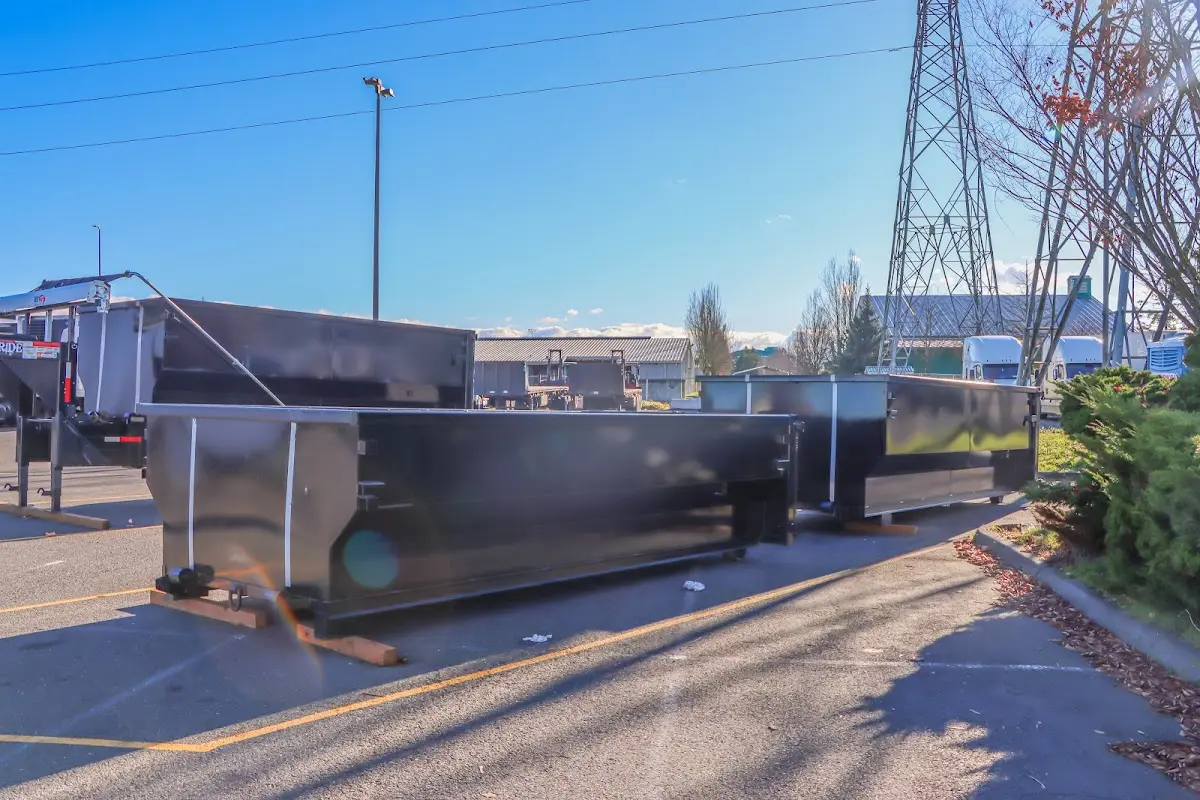 Roll-off dumpster ready for waste disposal at job site for Estate Cleanout Dumpster Rental in Belle Glade